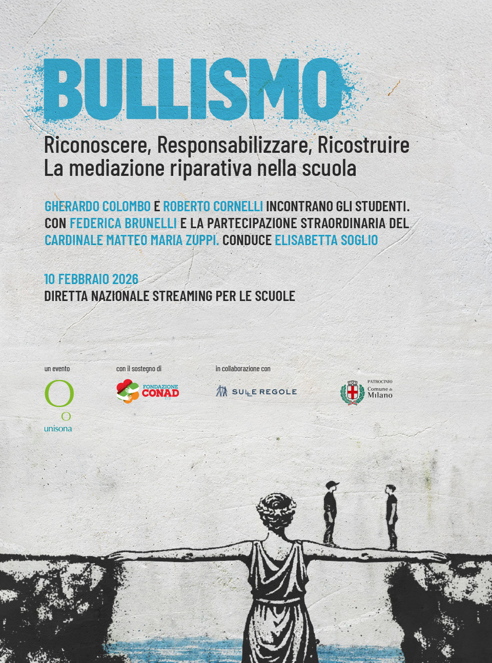 Bullismo Riconoscere, Responsabilizzare, Ricostruire. La mediazione riparativa nella scuola. Incontro live per gli studenti delle scuole superiori
