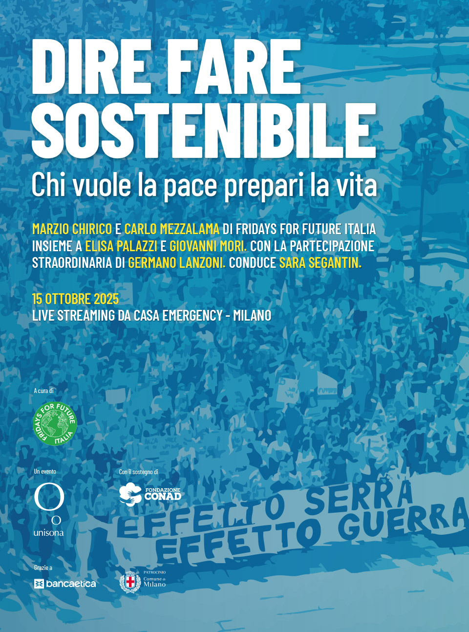  Dire Fare Sostenibile, quinta edizione. Evento live di Fridays For Future Italia dedicato alle scuole superiori
