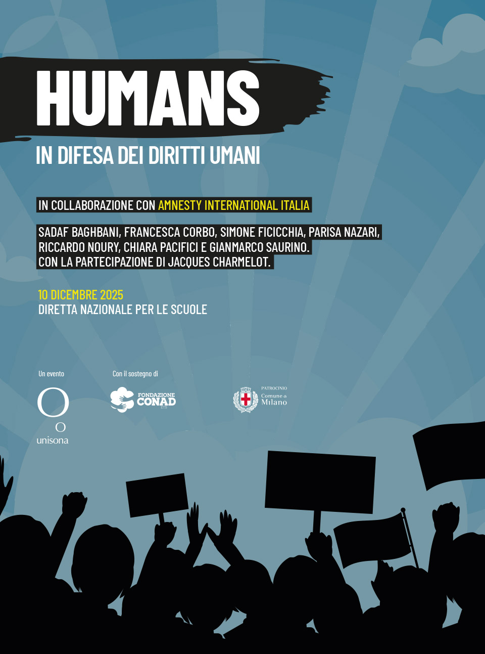  Humans - In difesa dei diritti umani. Incontro live per gli studenti delle scuole superiori e medie