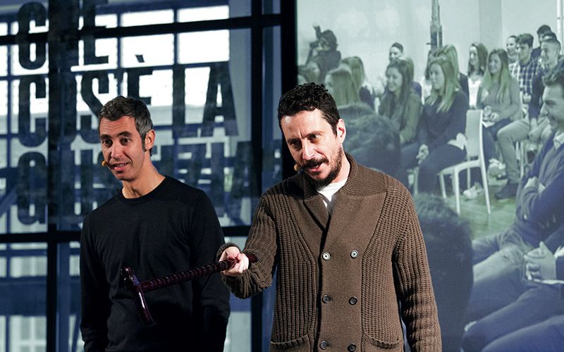 Gherardo Colombo con Luca Bizzarri e Paolo Kessisoglu